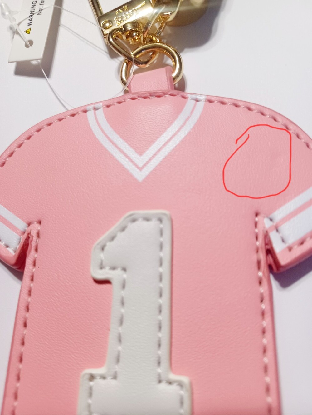Betsey Johnson Football Jersey & Whistle Key Holder/Bag Charm NWOT - Picture 7 of 7